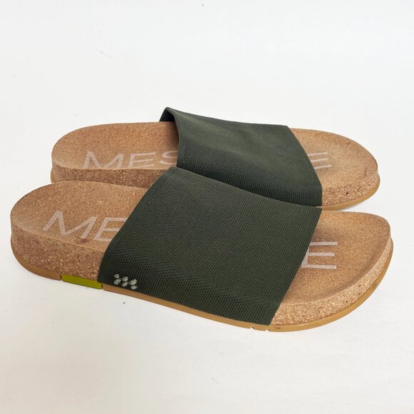 MESSAGE Shaw Classic Slide Sandals Olive Green Slides Comfort 36 5.5 5 1/2 6 - Picture 1 of 8